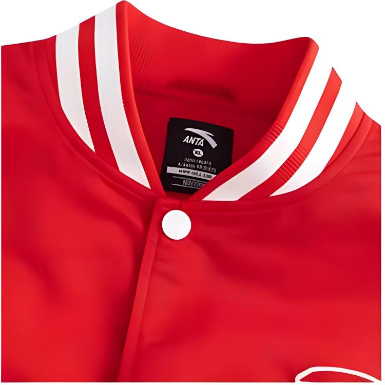 Anta Comfortable Casual Simple Loose Letter Cotton Jacket Unisex Jacket Deep-Red 972518801-3