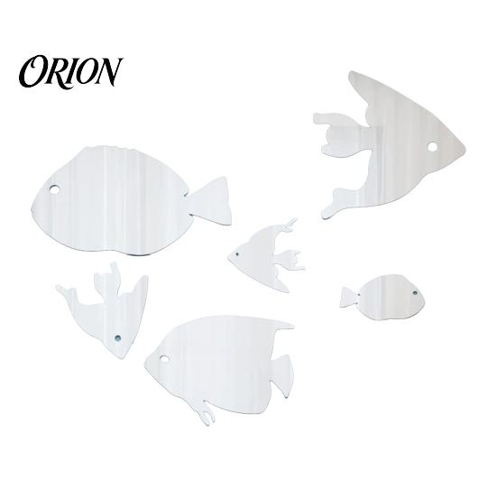 Marine Life Home Decor Fish Mirror Wall Stickers, Self Adhesive Ocean Decals, Removable Stickers 3D Art for Living Room Bedroom Bathroom Tile