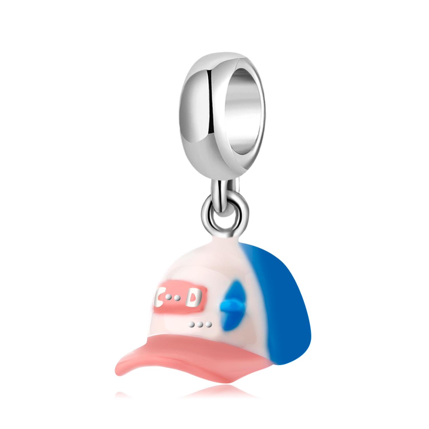 Beret Baseball Hat Pendant Beads 925 Sterling Silver Enamel Jewelry for Women Bracelet Jewelry Making Fine Charms