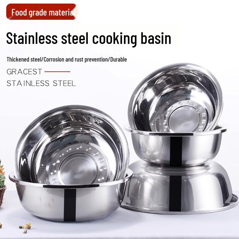 Homeglen Stainless Steel Multi-purpose Round Basin