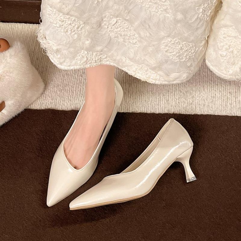 Fashion Classics Women  Pointed Toe High Heels Shoes  Loafers Shallow 2025 Trend Office Pumps Brand Dress