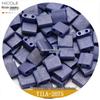 Frosted Iridescent MIYUKI Tila Square Double-Hole Beads, 10g