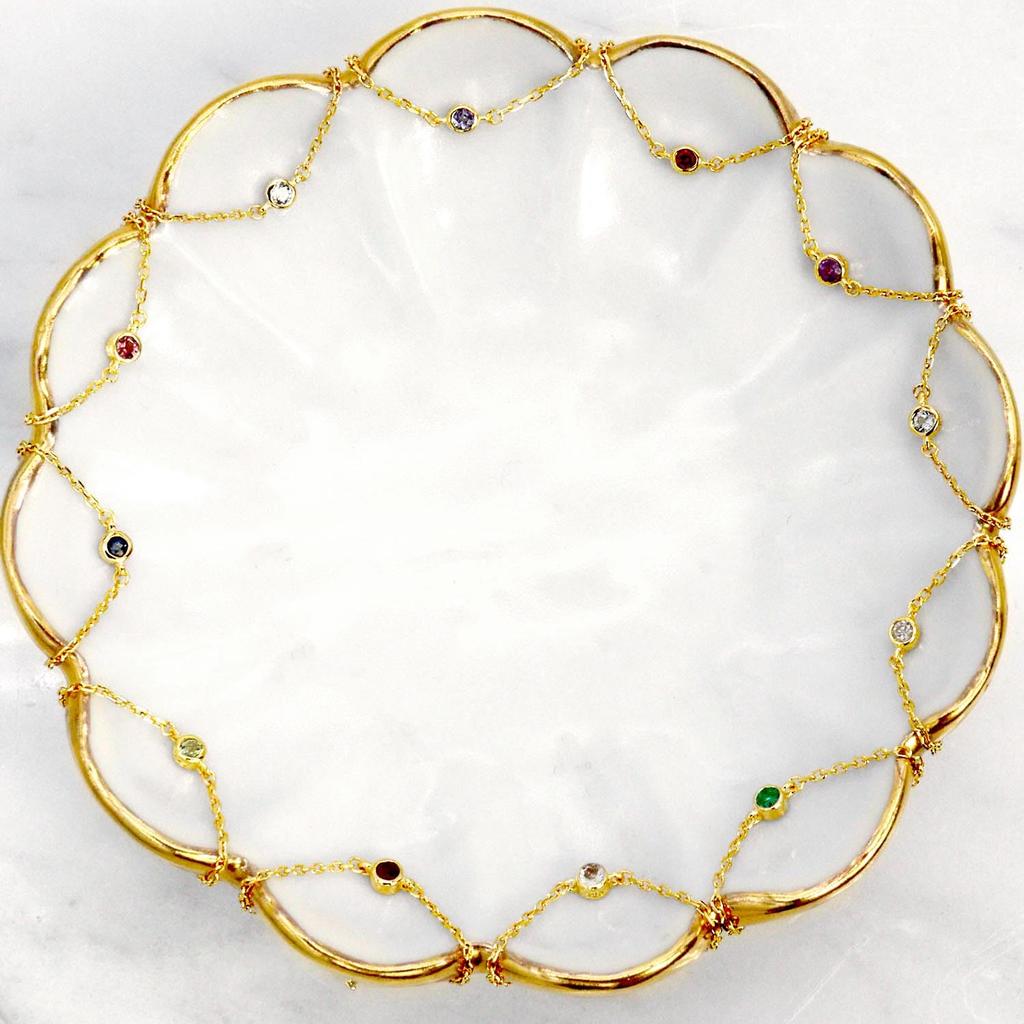 Sears Pinky Ring Chain Ring for January Garnet and Women, Birthstone, Diamond, sr03-0001-01