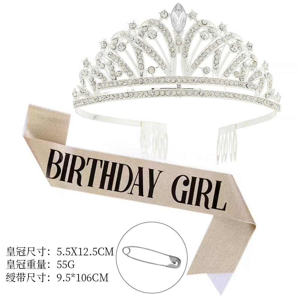 New Alloy Children's Crown Premium Princess Love Insert Comb Hair Accessories Bridal Pearl Birthday Crown