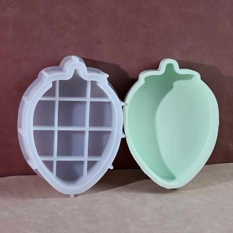 Strawberry and Star Jewelry Boxes Mould Cute Strawberry Star Shaped Silicone Mold for Handcrafted Storage Solutions