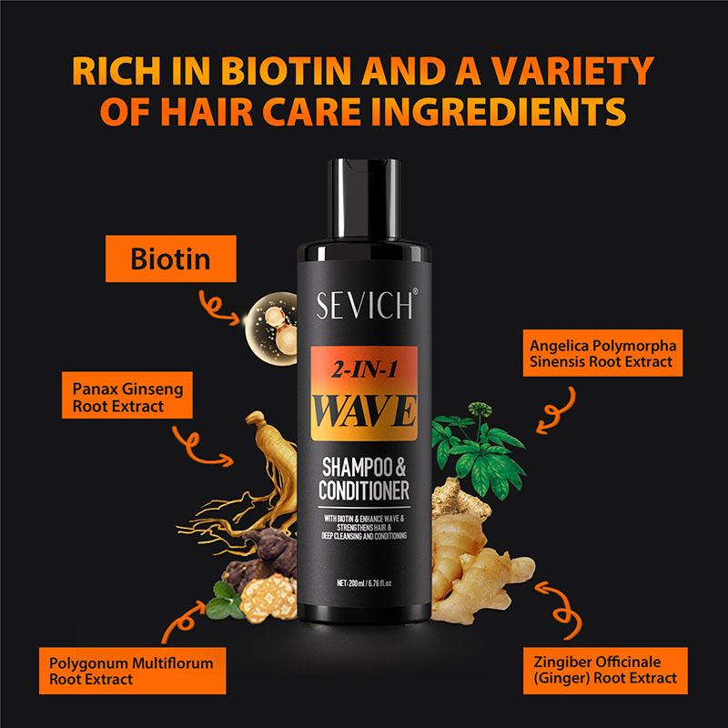 2 IN 1 Wave Shampoo for Men Strong Hold Waves Control Pomade  Non-Greasy Hair Styling Paste Wave Hair Oil Gel With Brush Anti Hair Loss Shampoo 200ml