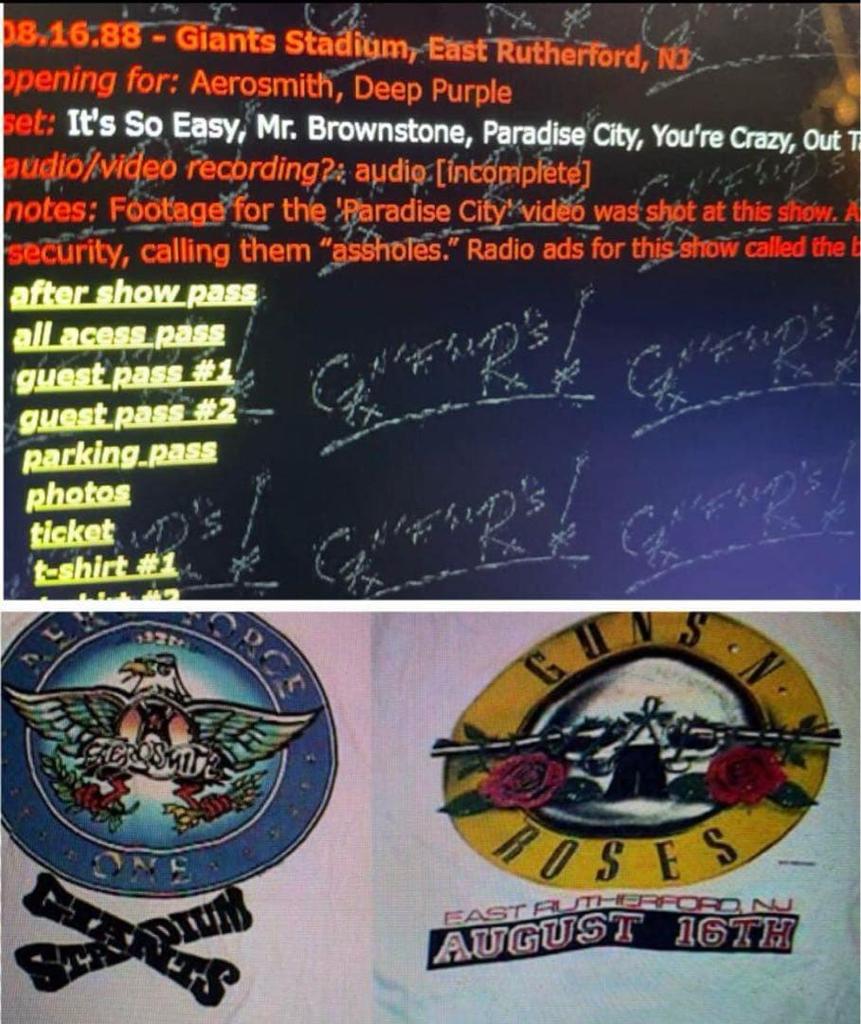 [USED] Vintage Guns N Roses 89 T-shirt featuring Kimutaku and Tsuyoshi Noguchi