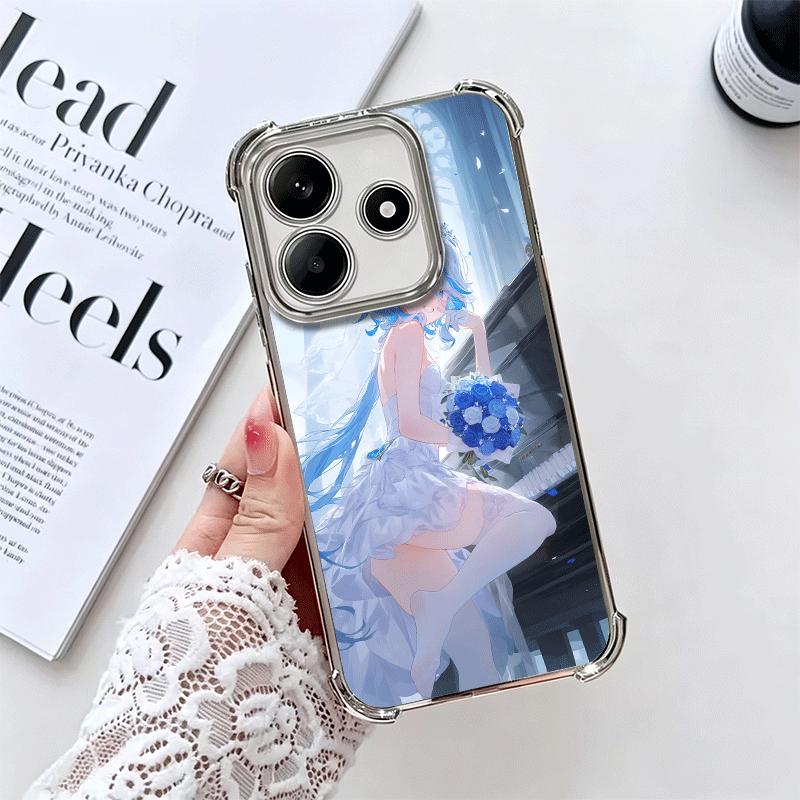Genshin Impact Furina Soft Phone Case For Xiaomi Redmi Note 14 15 Pro Plus 13 12 11S 11T 5G 10 9S 9 Plating Anti-Fall Fundas