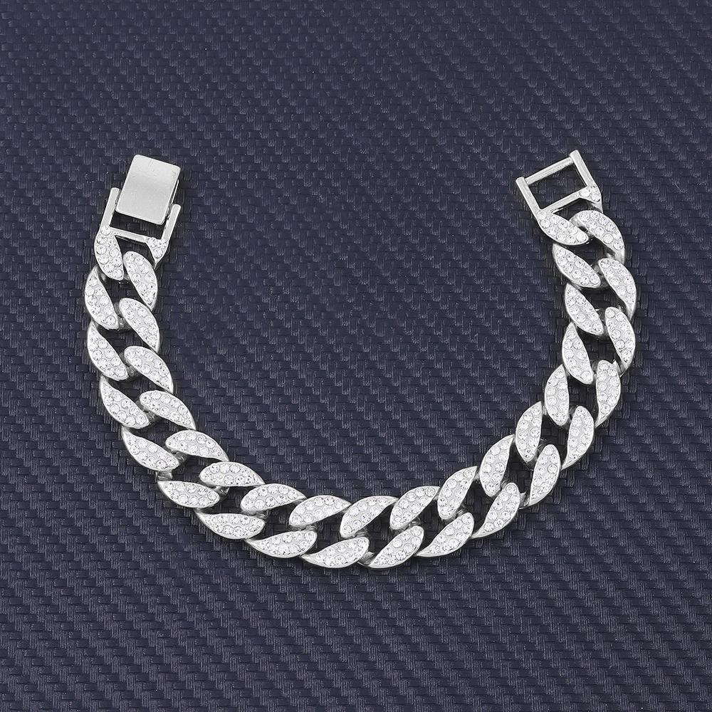 14mm Bracelet With Box Buckle High Quality Iced Out Cubic Zirconia Hip Hop Fashion Personality Jewelry For Gift Luxury Men Women