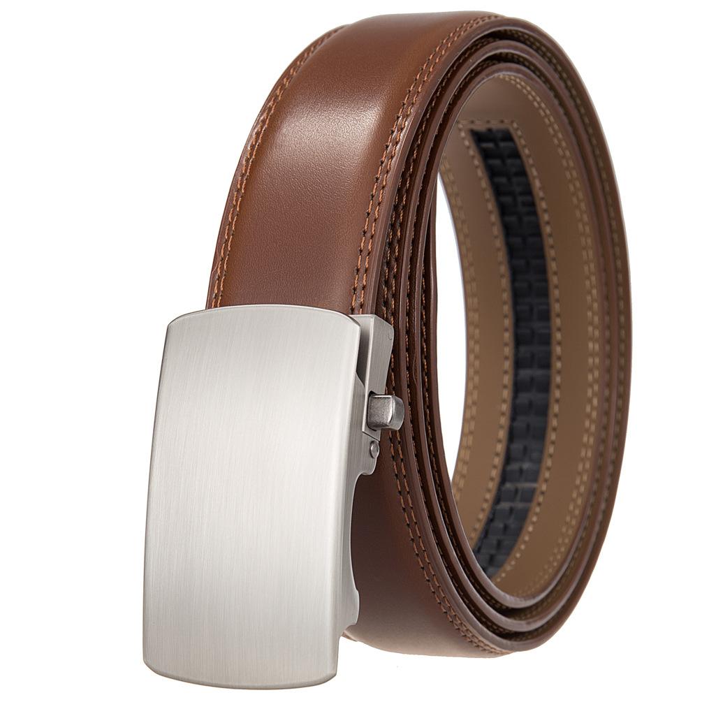 1Pcs Men'S Belt Automatic Buckle, Belt Men'S, Casual, Business Youth Cowhide Belt Ly36-35566-1