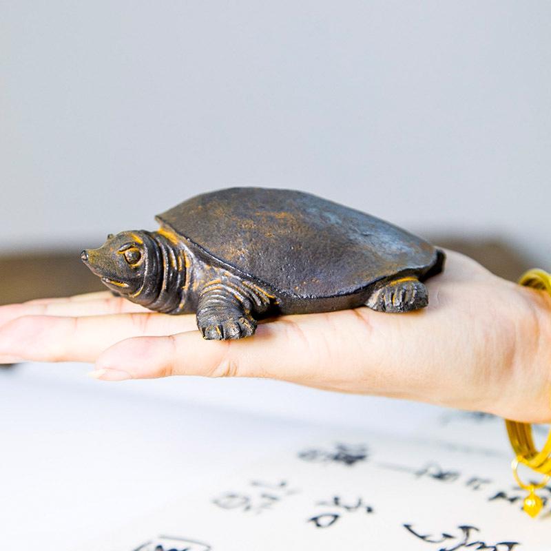 Handmade Retro Chinese Divine Turtle Ornament for Home or Office Decor