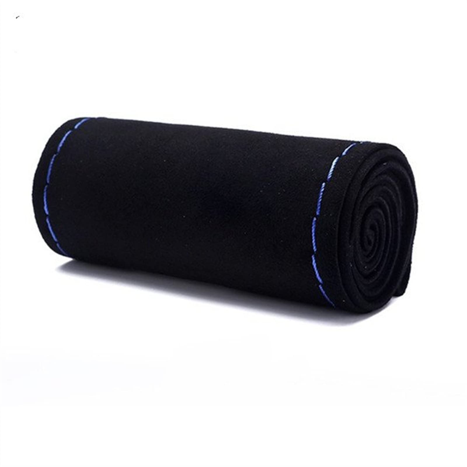 35cm/38cm Fur Steering Wheel Cover Braided Car Steering Wheel Case Non-slip Suede Matte Leather One size синий
