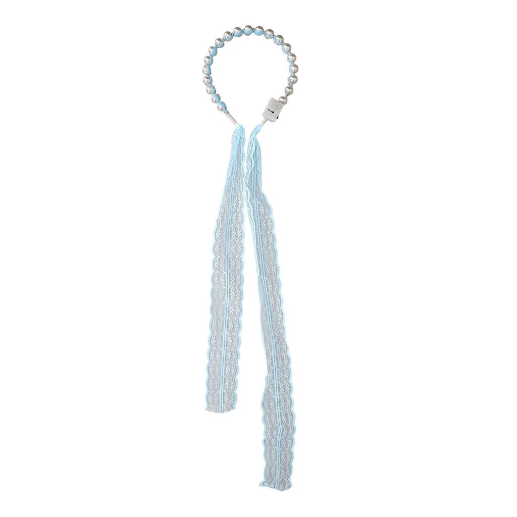 Lace Luminous Hair Band Fashion Sweet Artificial Pearls Light Up Wedding Headdress for Party