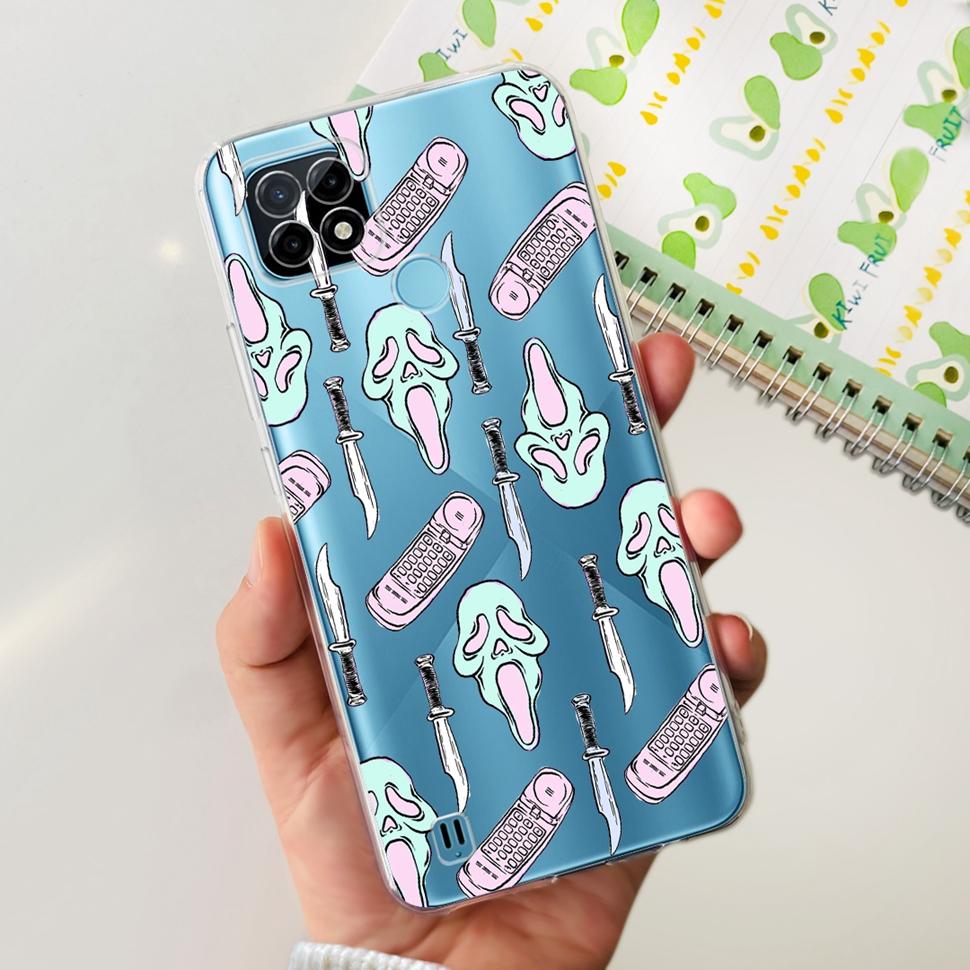 For Realme C21Y Case RMX3261  RMX3263 Cute Cartoon Cover Soft Silicone Phone Case For Realme C 21Y C21Y Bumper