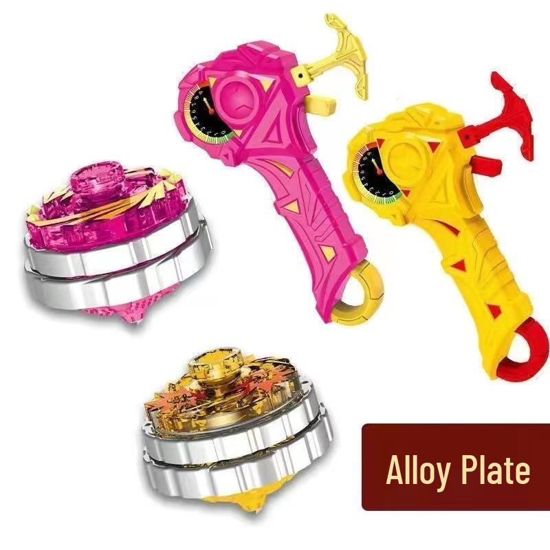 Free Shipping Dual Alloy Burst Gyro Toy - Magic Light Pull String Battle Gyro