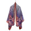 New fragrant cloud flower dill double-sided shawl handmade fine curled edge long silk scarf women's cheongsam fabric high-end versatile scarf