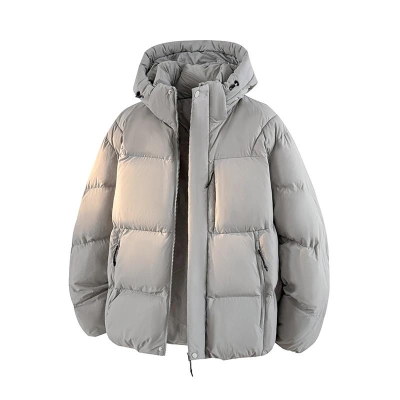 Winter Men Trendy Hooded Parkas Thick Warm Coat Men Cotton Padded Jacket Hong Kong Style Parka Women Streetwear Outerwear