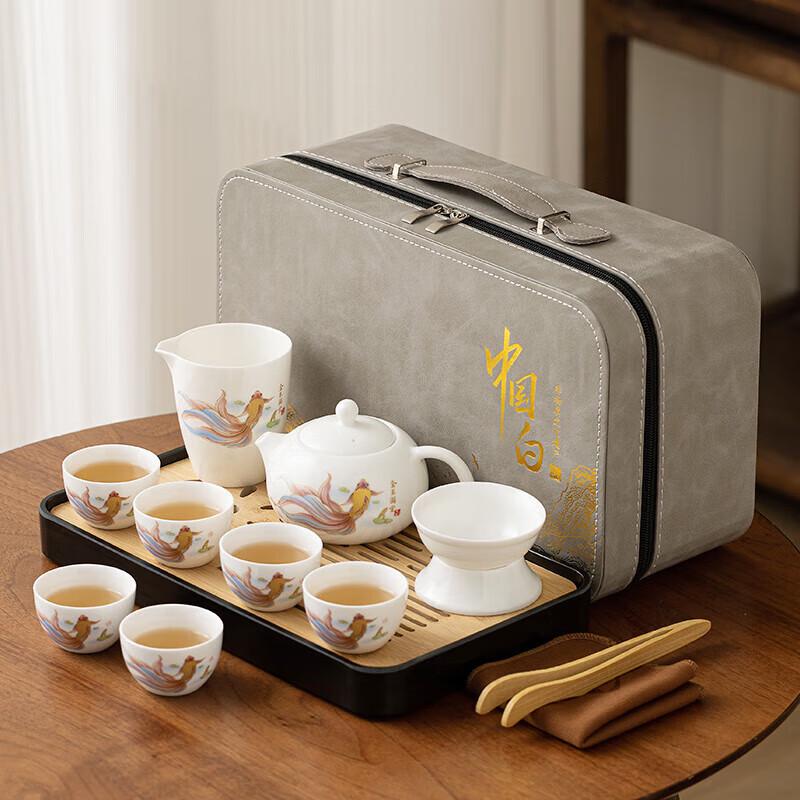

Changshengyuan Portable White Porcelain Chinese Kung Fu Tea Set
