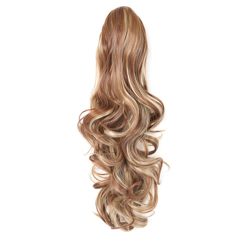 Claw Clip Ponytail Extension 18"&24 Clip In Wavy Synthetic Ponytail Hair Extensions Long Pony Tails for Women Extensions