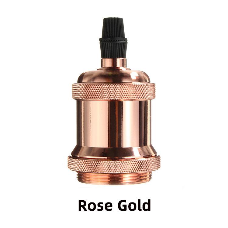 E26/E27 Electroplated Die-cast Metal Edison Retro Aluminum Lamp Holder Base