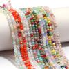 1 Strang 3x2mm Facettierte Kristallperlen AB Gemischte Farbe Glas Lose Abstandshalterperlen Für Schmuckherstellung DIY Halskette Armband Zubehör