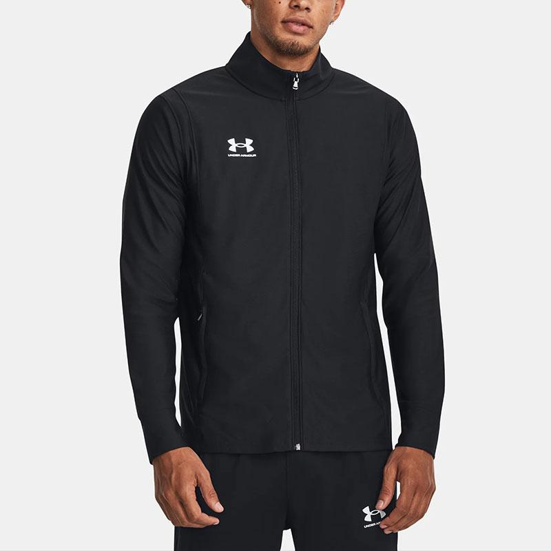Under Armour Challenger Solid Color Stand Collar Zip Jacket Men Outerwear Black 1379494-001