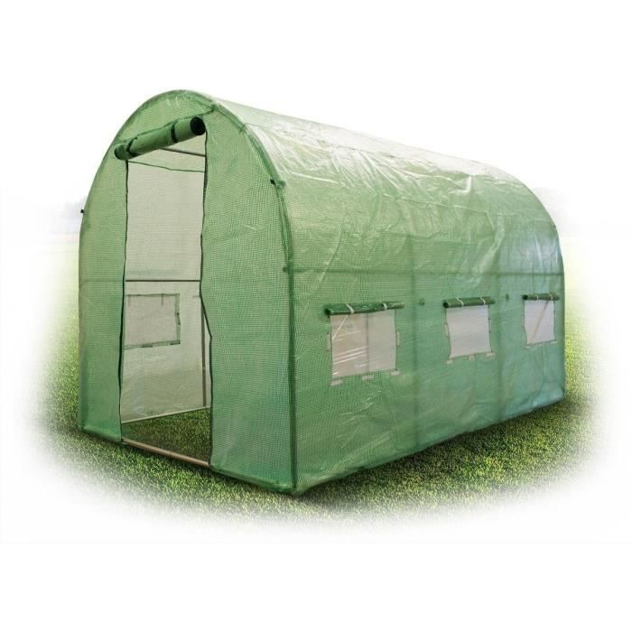 Serre - Hobby - 200x300 Cm - PE Et Métal - Surface 6 M² - Montage Facile