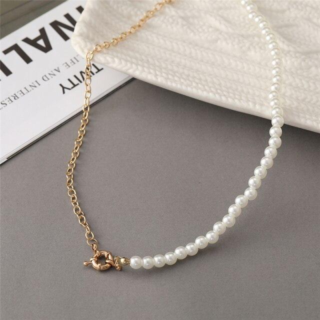 17KM Punk Gold Multilayered Necklace for Women Vintage Silver Color Geometric Round Pendant Necklaces Butterfly Choker Jewelry
