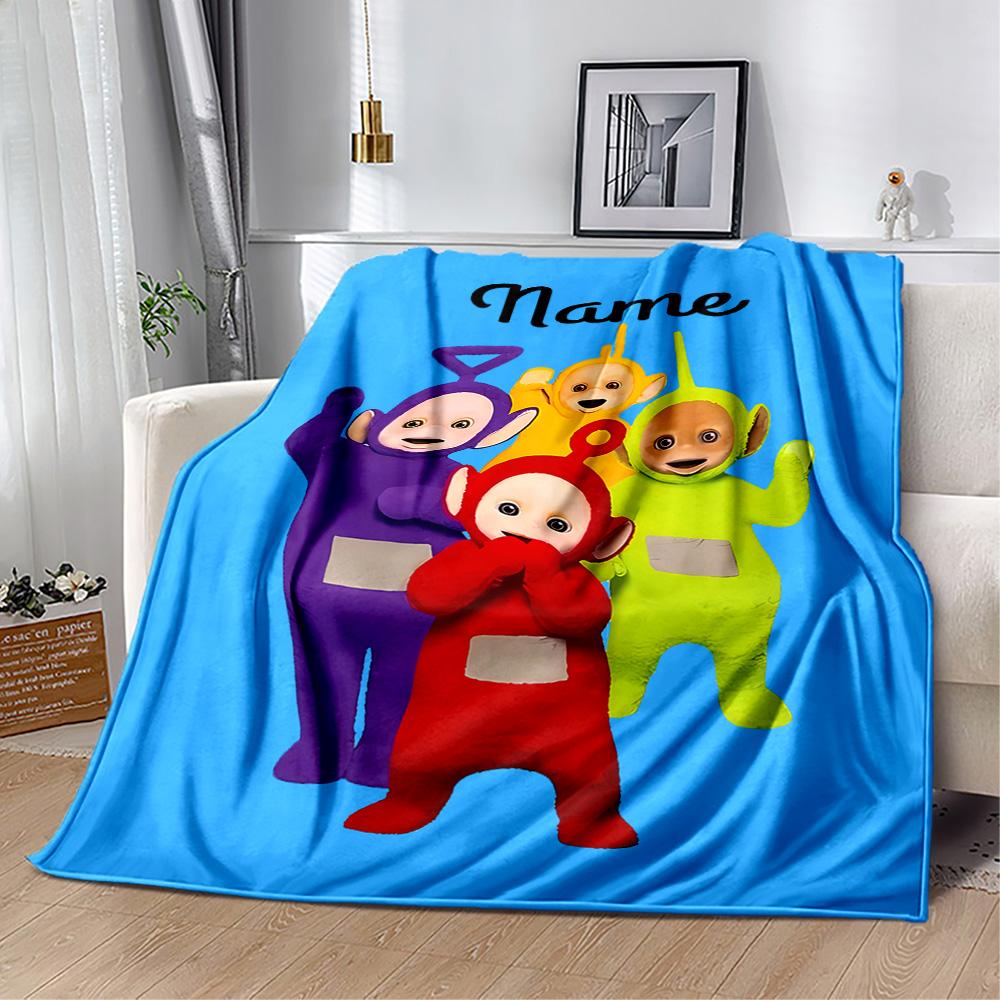 Teletubbies Poster Blanket Soft & Cozy Suitable for Chair Seaside Picnics Four Seasons Universal Warmthful Decor