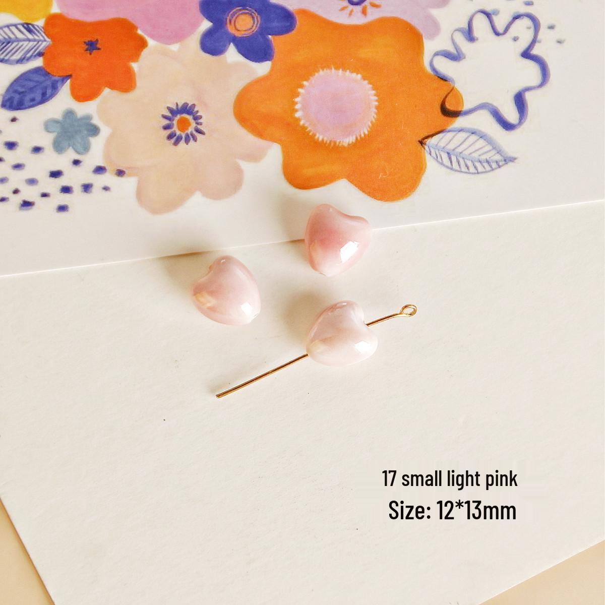 Разноцветные керамические бусины-сердечки AB для изготовления браслетов, ожерелий, серег и ювелирной фурнитуры своими руками