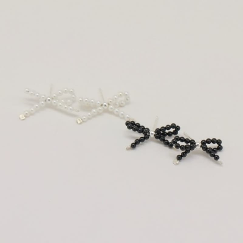 BEFORE MOONRISE [Silver 925] Ribbon Pearl Earrings SE230