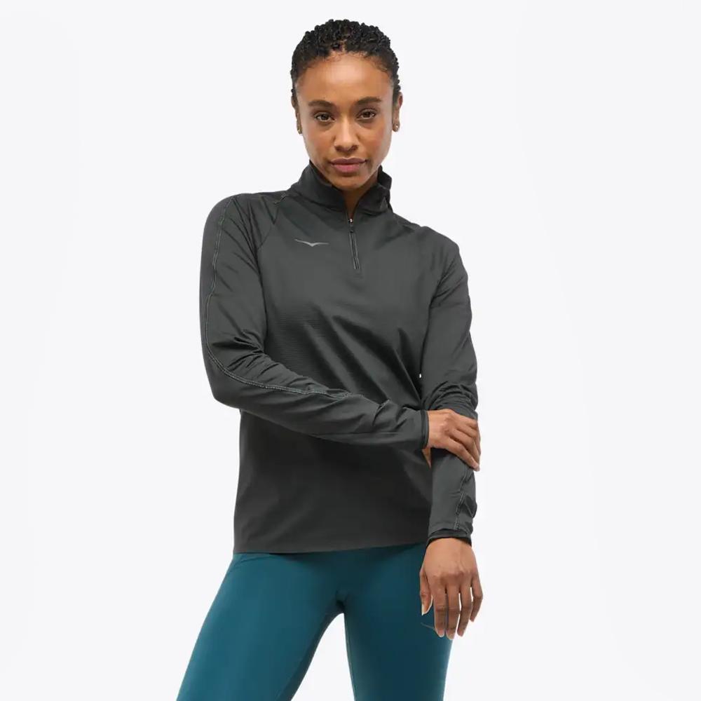[hoka] Женская кофта Hoka GlideTech с молнией до середины 1164155-BLK XS