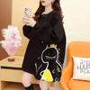 Oversized Women Korean Long Sleeve Hoodie Cartoon Print Crewneck Sweatshirt Spring Autumn Loose Casual Tops Streetwear