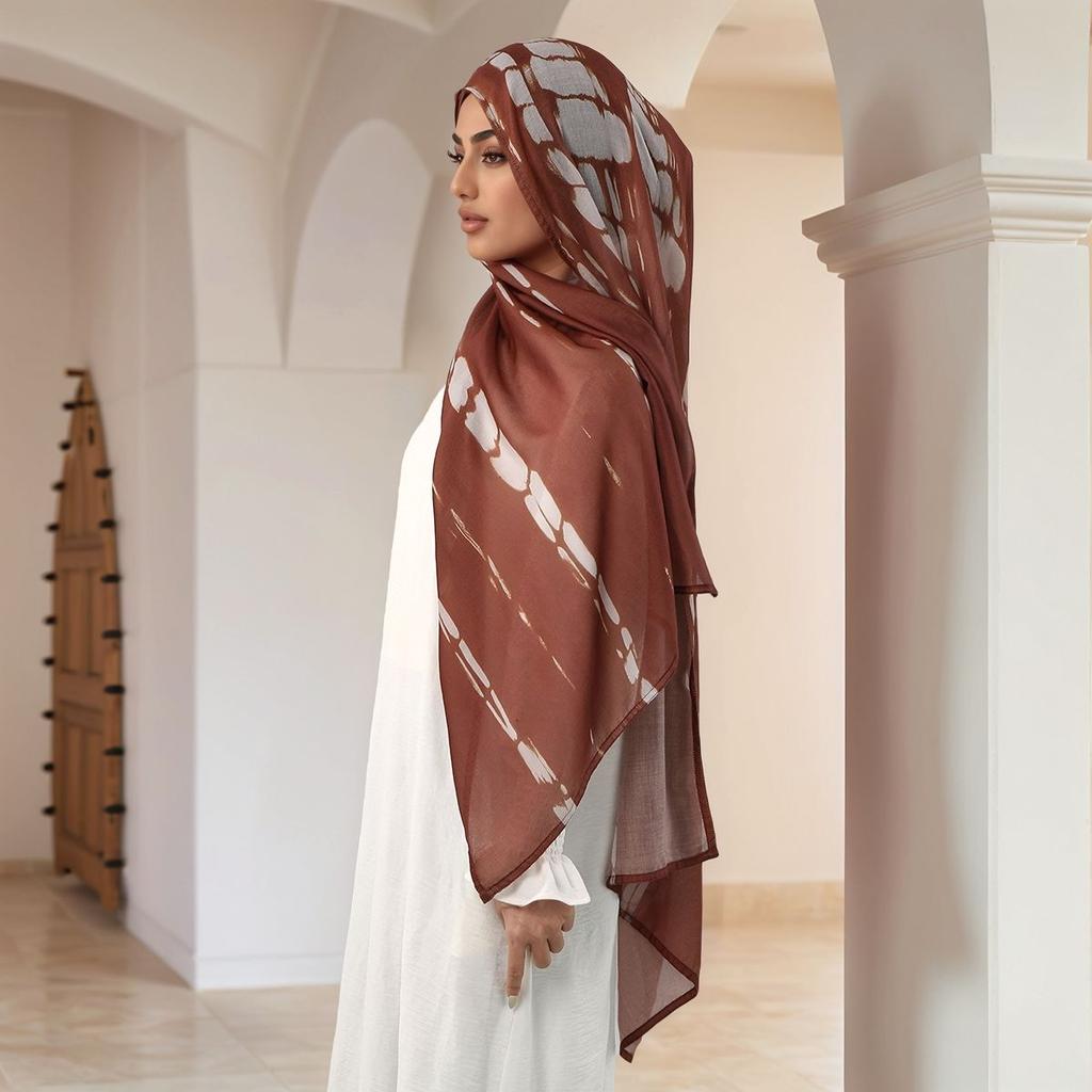 Fashion Printed Modal Rayon Hijab Scarf For Woman Muslim Hijabs Digital Printing Shawls Islam Turban Ramadan Headscarf Scarves