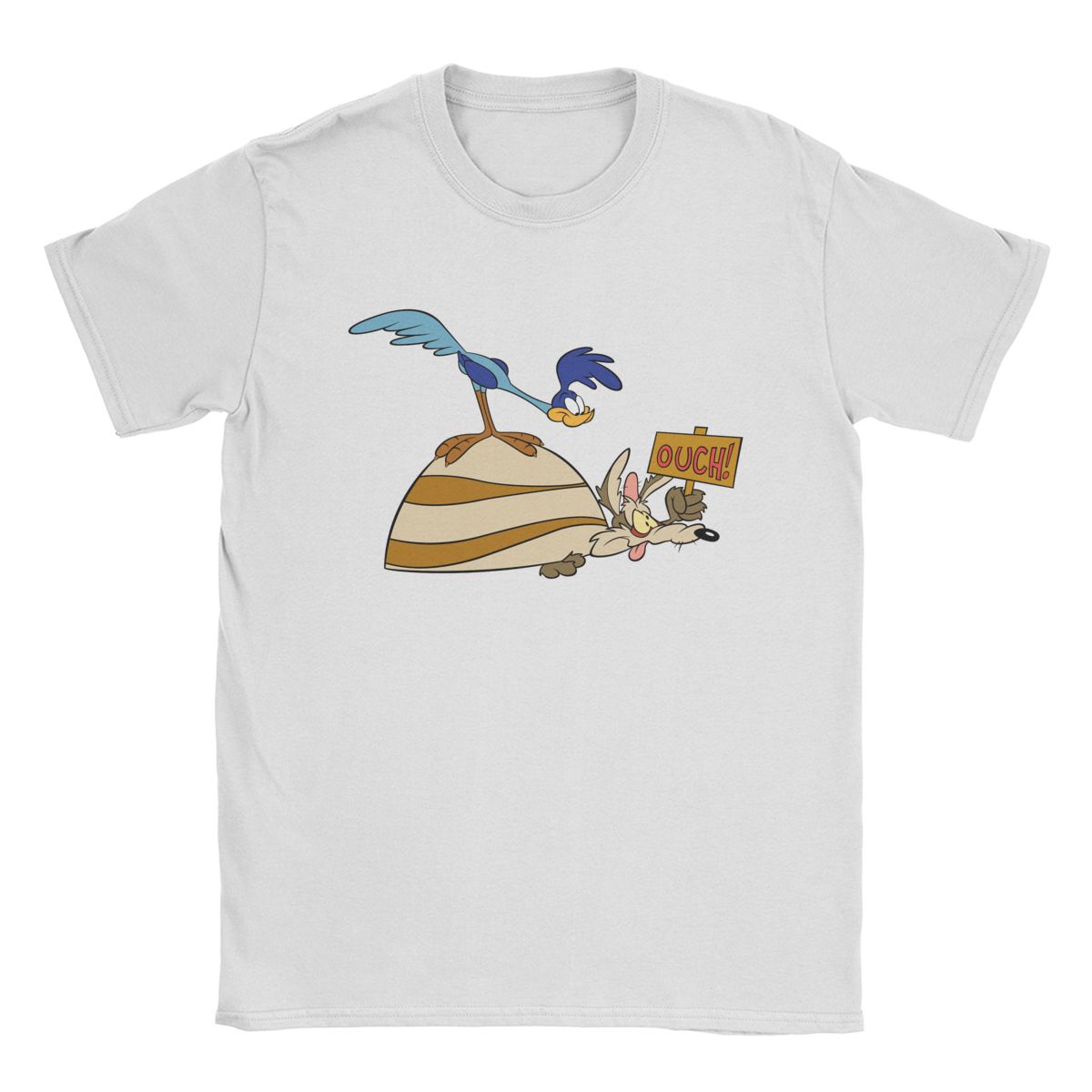 

Футболка Wile e Coyote Чоловіча Бавовняна Новинка Футболки З Круглим Коміром Топи З Коротким Рукавом Великий Розмір S