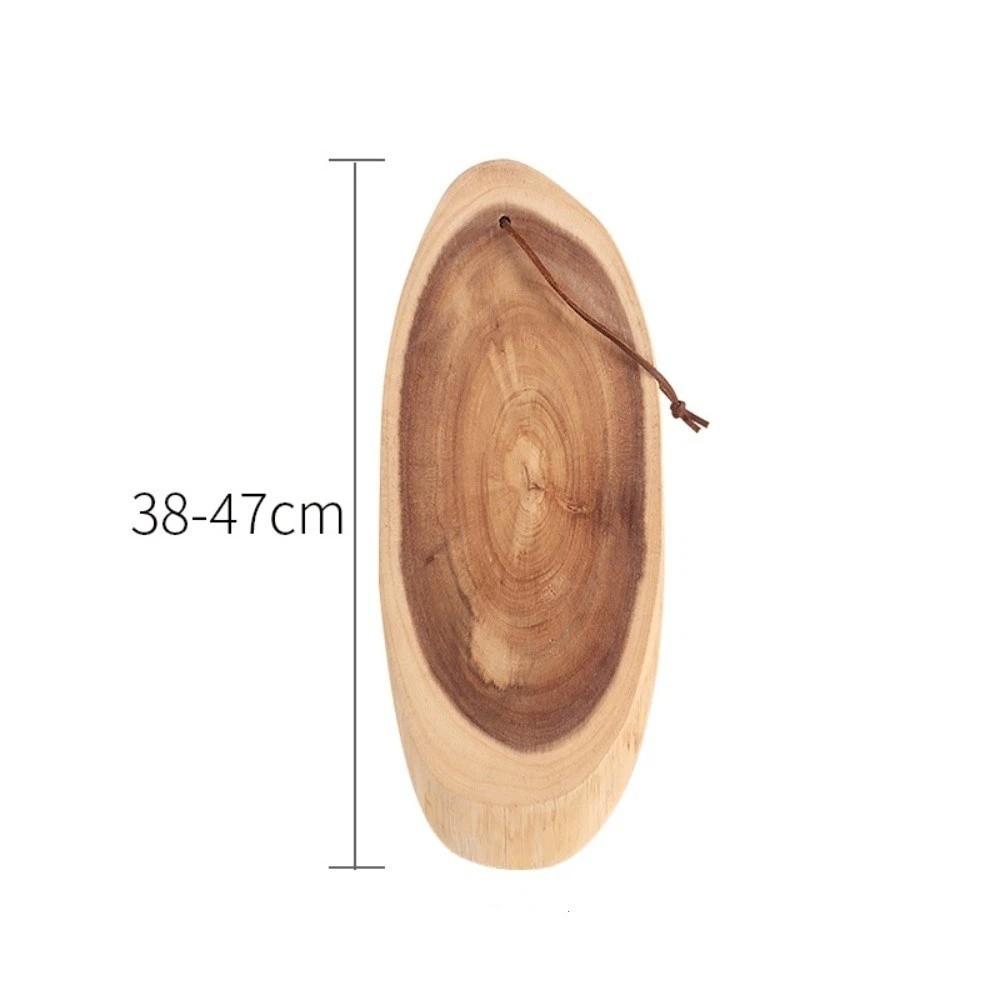 Durable Solid Wood Cutting Board Mats Anti Mold Irregular Wooden Food Plate Anti Crack Fruit Bread Serving Tray Household