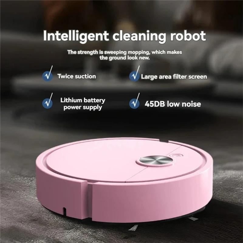 

SHGO-Smart Sweeping Robot Vacuum Cleaner 4000Pa Strong Suction New Easy To Use For Hard Floors Pet Hair Carpets New розовый