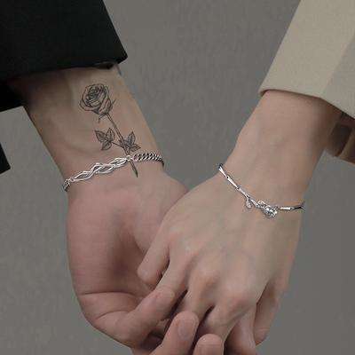 Thorns Rose Couple Bracelet, A Pair Of Men And Women, A Simple Design Sense, Niche Style Fashion Bracelet, One Piece Is Sent On Behalf Of Others.