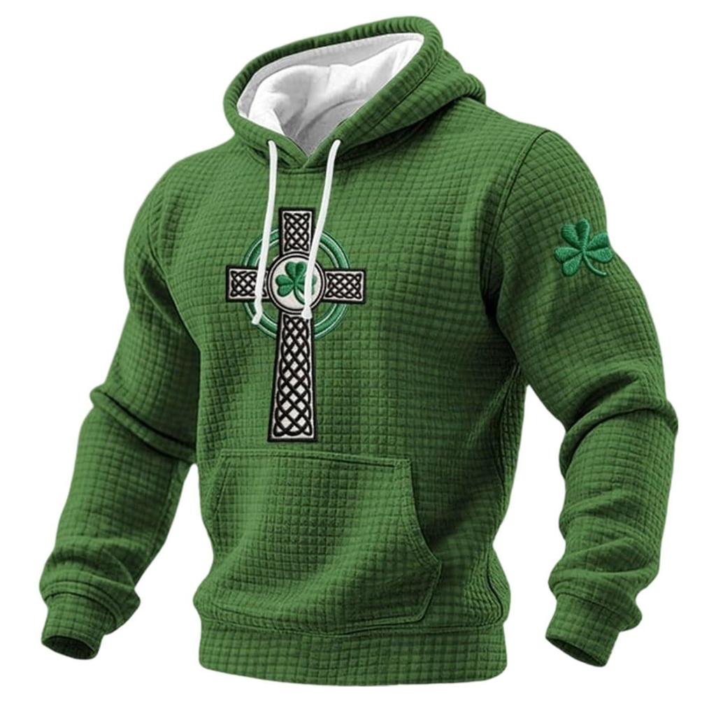Men Irish  Casual  Graphic  Knit Pullover Casual Shirt Holiday Outfit