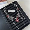 Tooxika New Niche Unique Personality Multi-element Cardinal Heart Cross Tassel Necklace Dark Wind Spicy Girl Collarbone Chain