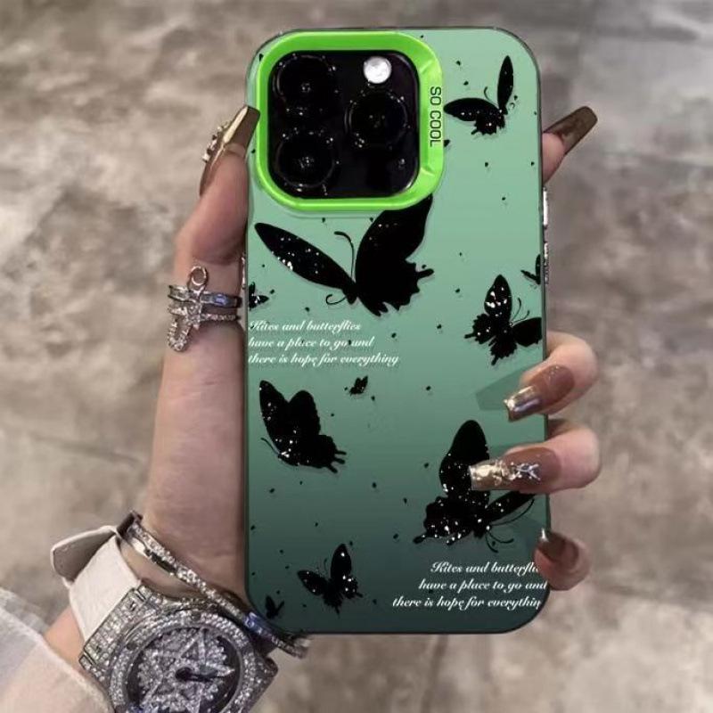 Butterflies Fluttering iPhone Case for Models X, 13 Pro Max, 14, 15, 16 Pro, 17 - Drop-proof Design.