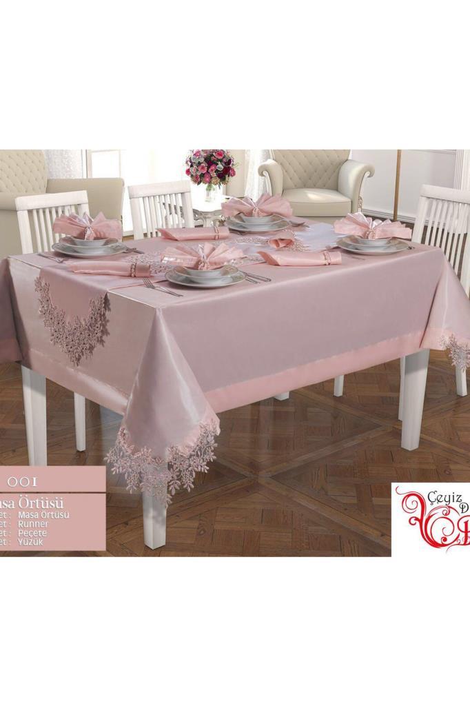 Andělský jídelní set 26ks, ubrus obdélník 160x260, běhoun 135x45, ubrousky 35x40, prádlo, pudr