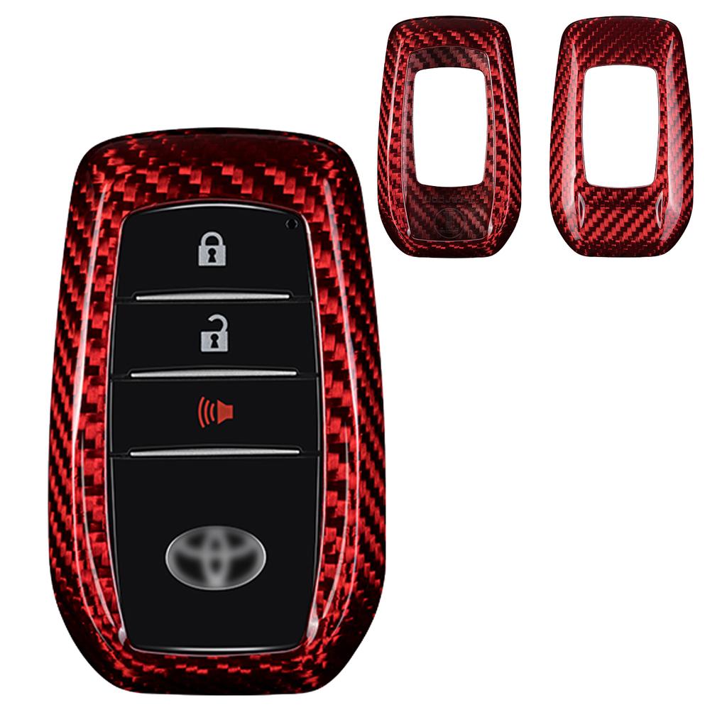 for Toyota key fob cover Carbon Fiber Key Shell for Toyota Venza RAV4 Land Cruiser Fortuner Mirai Collora Smart Key Case 2023