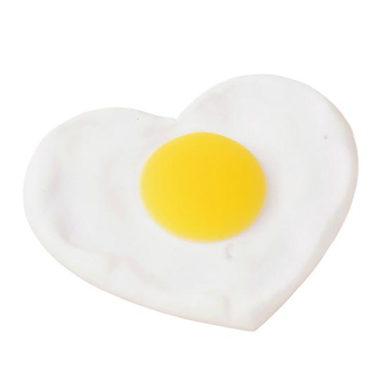 Simulation Fried Egg Squeeze Toy Anti-anxiety Fake Poached Egg Model Realistic Simulated Food Toy DIY Decoration Ornament Party Favors