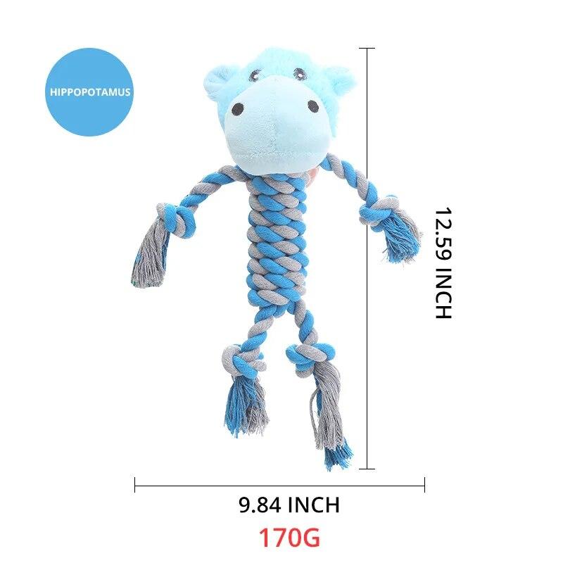 1pc Pet Dog Toy Interactive Squeak Molar Plush Toy Animal Shaped for Dogs Fit for Pet Funny Durable Chew Toy Pets Supplies