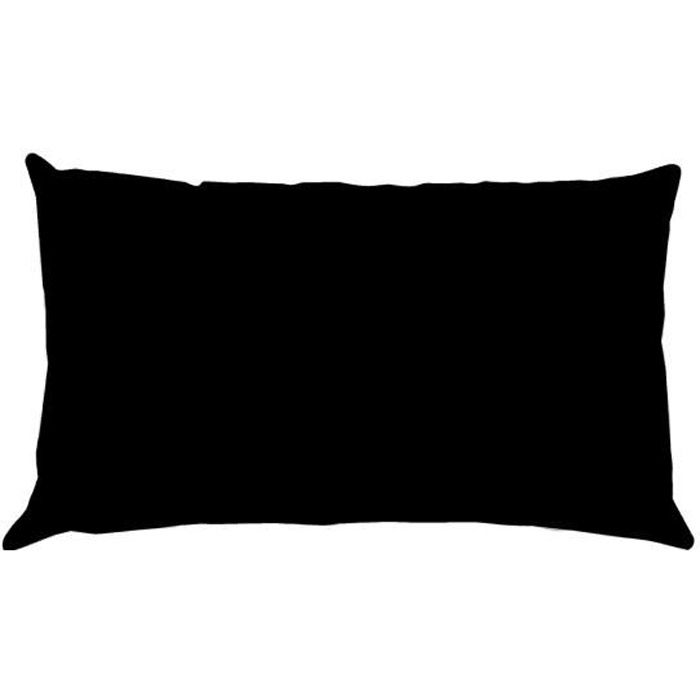 Taie d'oreiller - GAMME ALICIA - 100% coton - Noir - 50x70 cm