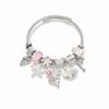 Fanhua Jewelry Tiktok Hot Selling Waterproof Stainless Steel Gold Plated Ocean Mermaid Dolphin Starfish Shell Bracelet