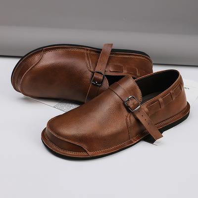 Fashion Retro Style Men Loafers Leather Casual Shoes Handmade Moccasins Breathable Mens Driving Shoes Comfort Man Slip On Flats