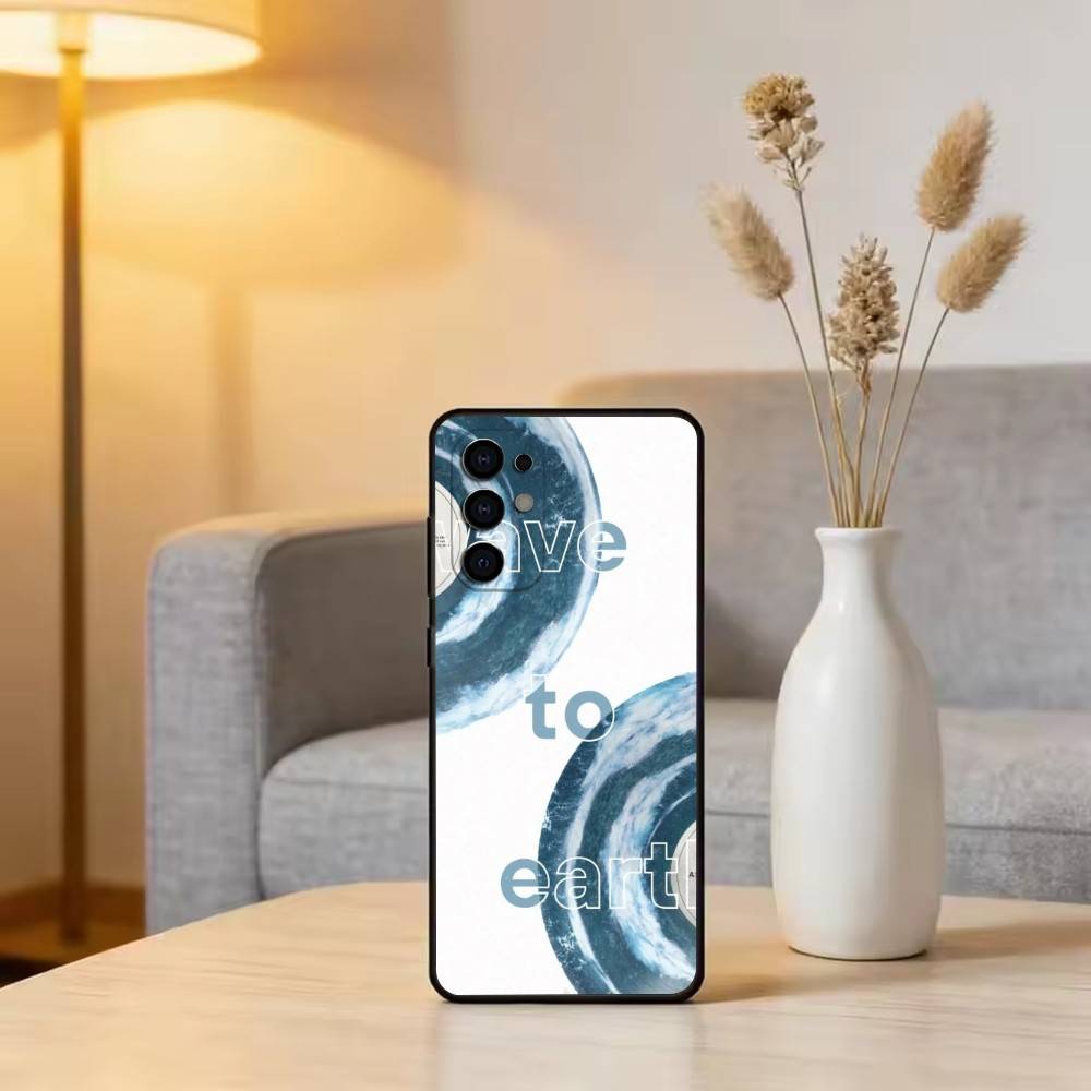 

W-Wave To Earth S-Summer Flows Phone Case Black Silicone Soft For Samsung S25,S24,S21,S22,S23,S30,Ultra,S20,Plus,Fe,Lite Samsung S25