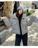 Women’s Short Houndstooth Windproof Thicken Warm Winter Jacket Puffer Jacket